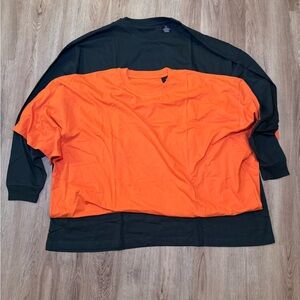 Orange and Black Men's Shirt Set 4XL